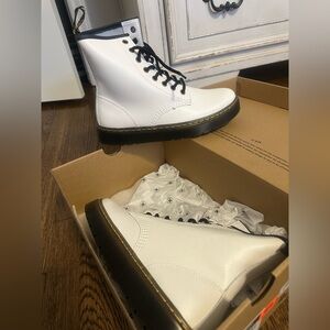 Dr. Marten white boots